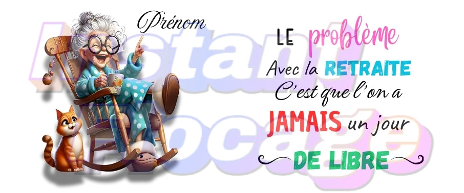 Mug personnalisé (retraite)