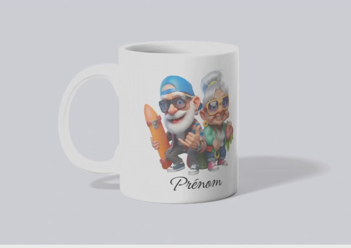 Mug De Noël Personnalisé - Ce Papa Chat Appartient À - Cadeau Plus