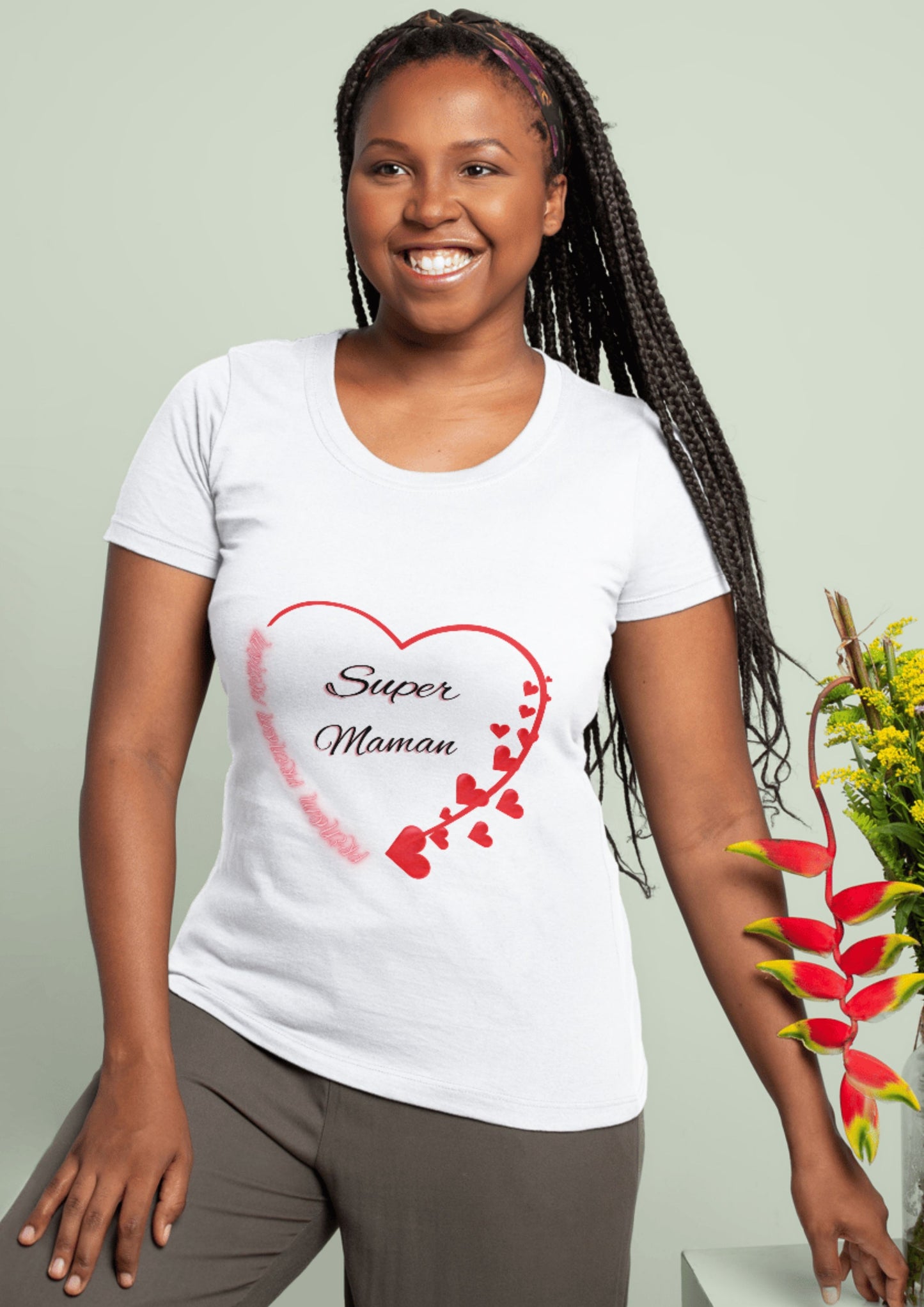 T-Shirt Femme Super Maman avec prénom