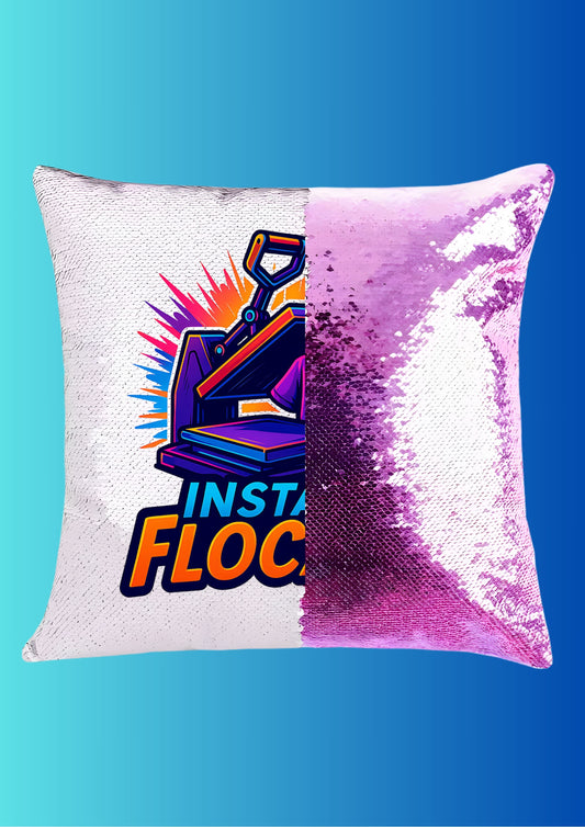 Housse de coussin paillette magique